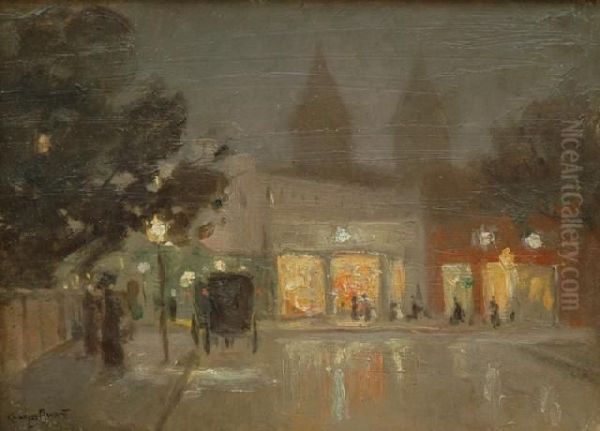 Evening In London Oil Painting by Charles David Jones Bryant