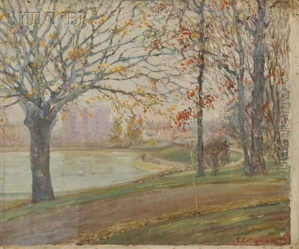 Path Along The River Oil Painting by Everett Lloyd Bryant