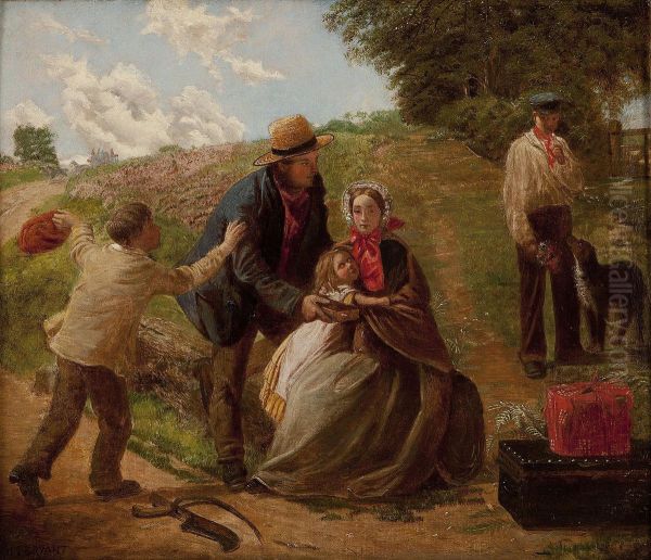 Leaving Home Oil Painting by Henry Charles Bryant