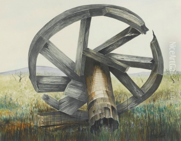 The Bullwheel Oil Painting by Gilbert Bryce