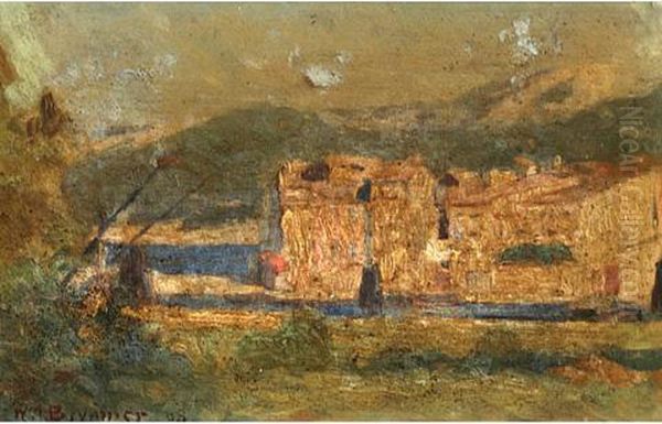 View Of The Village And Sea Oil Painting by William Brymner