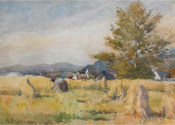 Gathering Wheat Oil Painting by William Brymner