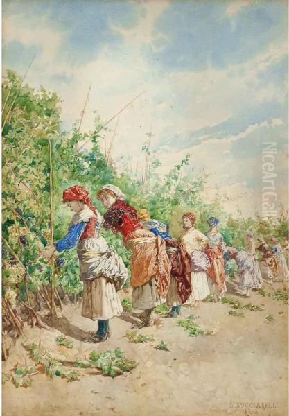 La Vendemmia Oil Painting by Daniele Bucciarelli