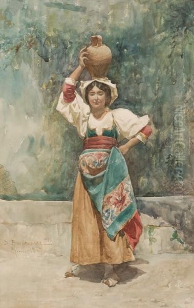 Water Carrier Oil Painting by Daniele Bucciarelli