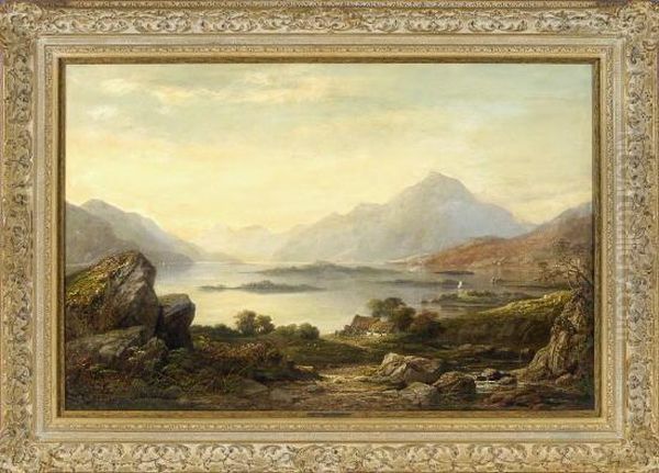 Abend Am Loch Lomond Mit Ben Lomond Oil Painting by George F. Buchanan