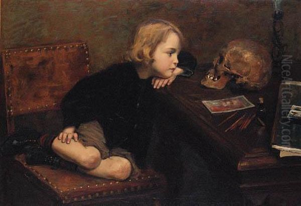 The Young Hamlet Oil Painting by Jules Buchel