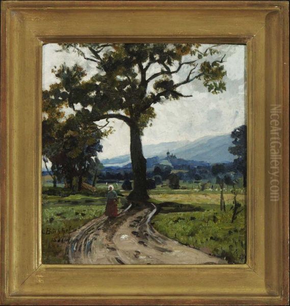 Sommerliche Landschaft Bei Hohenpeisenberg. Oil Painting by Karl Buchholz