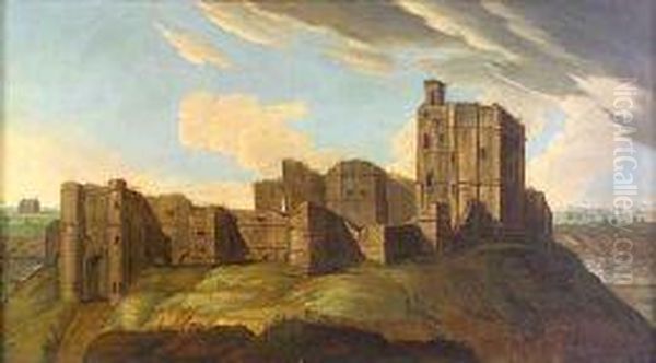 Prospect Of Norham Castle Oil Painting by Samuel Buck