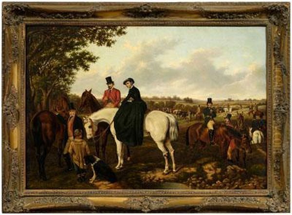 Fox Hunting Scene Oil Painting by William Henry Buck