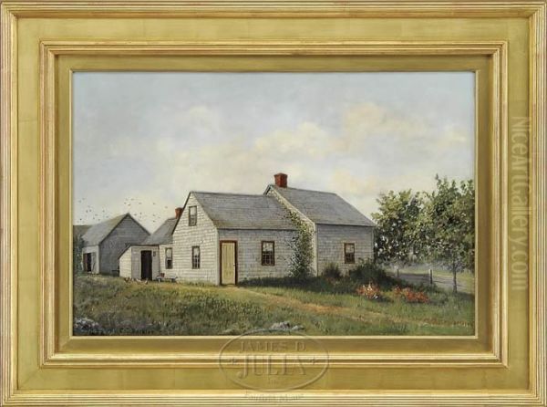 Portrait Of A New England Connected House Oil Painting by Charles E. Buckler