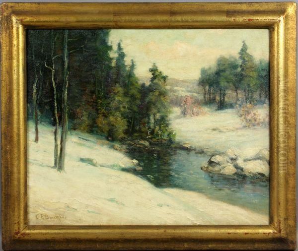 Winter Morning Oil Painting by Charles E. Buckler