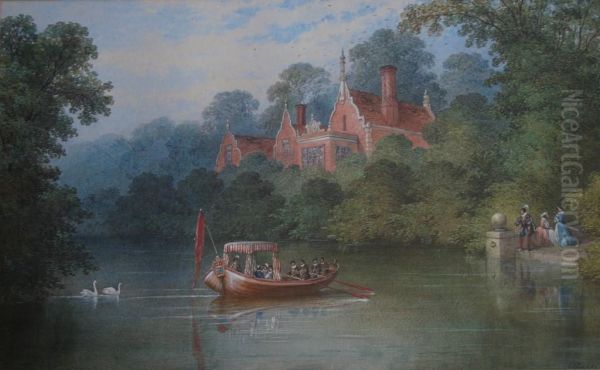 Scenes At Haddon Hall Oil Painting by Charles Frederick Buckley