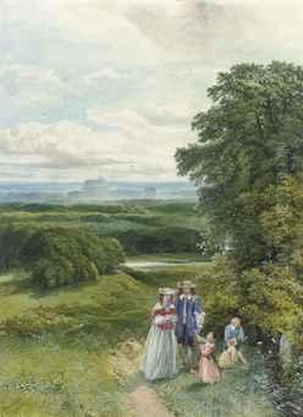 A Stroll In Windsor Park Oil Painting by John Edmund Buckley