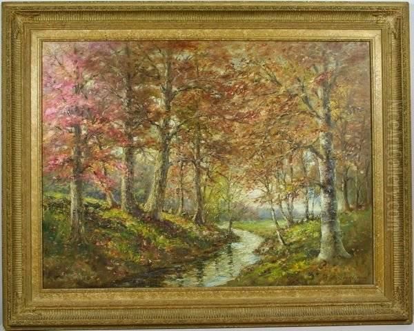 Autumn In The Adirondacks Oil Painting by William Savery Bucklin