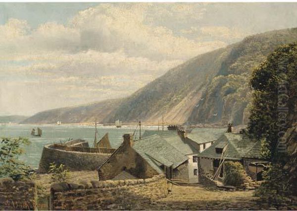 Clovelly, Bideford Bay, North Devon Oil Painting by Frederick Buckstone