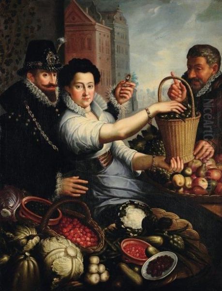 Francois De Granvelle Oil Painting by Joachim Beuckelaer