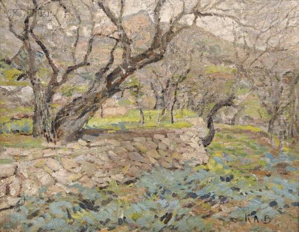 Spring Landscape Oil Painting by Karl Albert Buehr