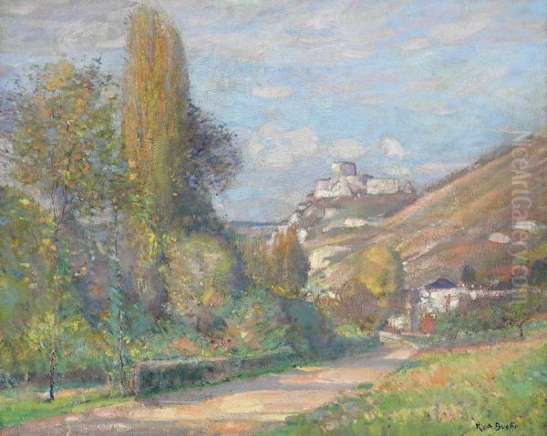 French Landscape Oil Painting by Karl Albert Buehr