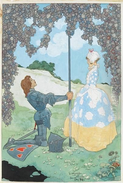 The Knight And His Maid Oil Painting by Rene Bull