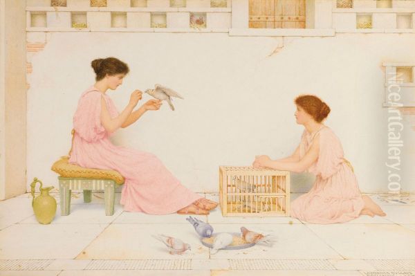 A Columbarium Oil Painting by George Lawrence Bulleid