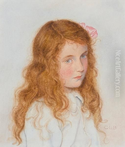 A Portrait Of A Young Girl Oil Painting by George Lawrence Bulleid