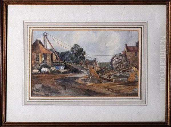 Coal Pit At Ashton-in-wakefield, Lancs, C.1820 Oil Painting by James Bulwer