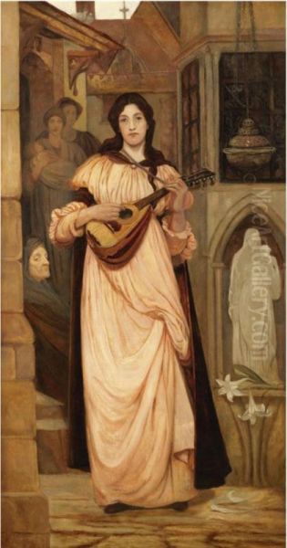 The Minstrel Oil Painting by Kate Elizabeth Bunce