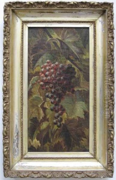 Grapes On The Vine Oil Painting by Elizabeth E. Bundy