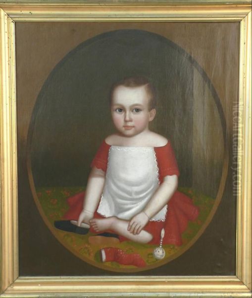 A Portrait Of A Young Boy Oil Painting by Horace Bundy