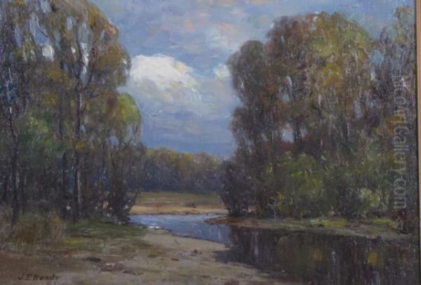 Early Autumn Creek Oil Painting by John Elwood Bundy