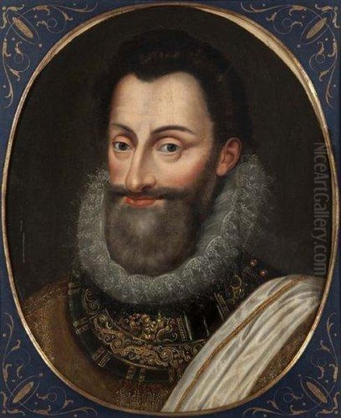 Portrait Du Roi Henri Iv Oil Painting by Jacob Bunel