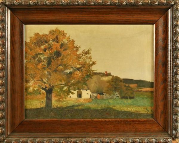 Alte Kate Unter Hohem Baum Oil Painting by Franz Bunke