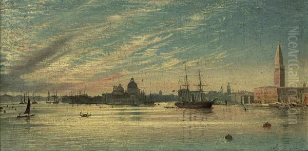 Venice From The Bacino Oil Painting by John Wharlton Bunney