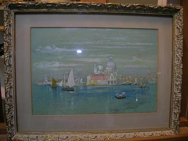 A View Ofvenice Oil Painting by John Wharlton Bunney