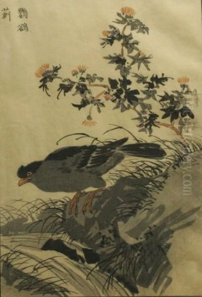 Untitled Oil Painting by Maekawa Bunrin