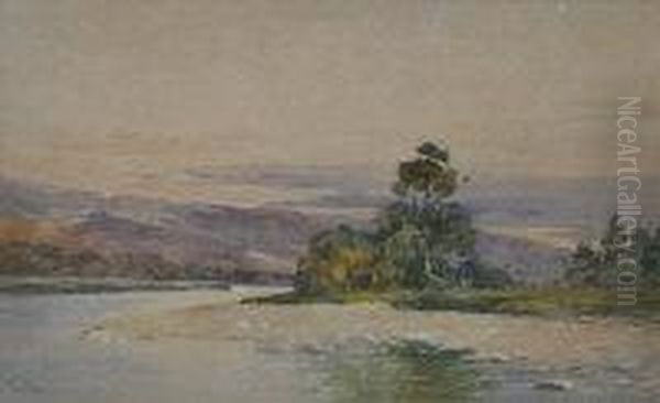 On The Dee, Ballator Oil Painting by Thomas Bunting