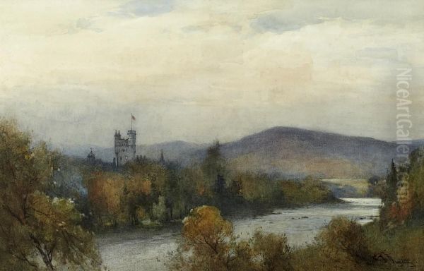 Balmoral Castle From The Dee Oil Painting by Thomas Bunting