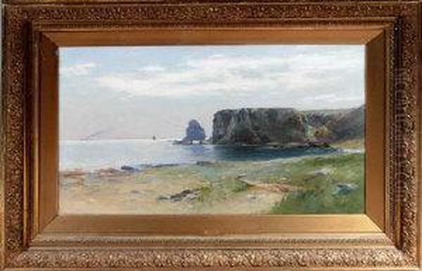 The Black Rocks, Munchalls, Aberdeenshire Oil Painting by Thomas Bunting