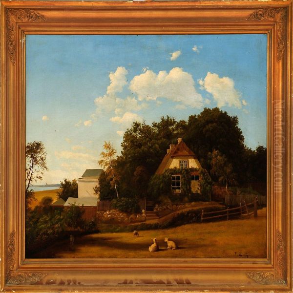 Buntzens Sted Ved Charlottenlund Oil Painting by Heinrich Buntzen