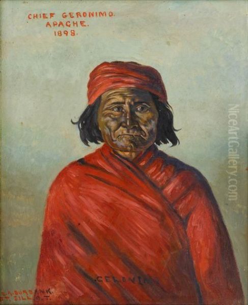 Chief Geronimo/apache Oil Painting by Elbridge Ayer Burbank