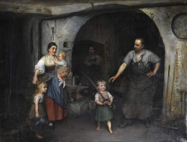 La Petite Recrue Oil Painting by Heinrich Burckhardt