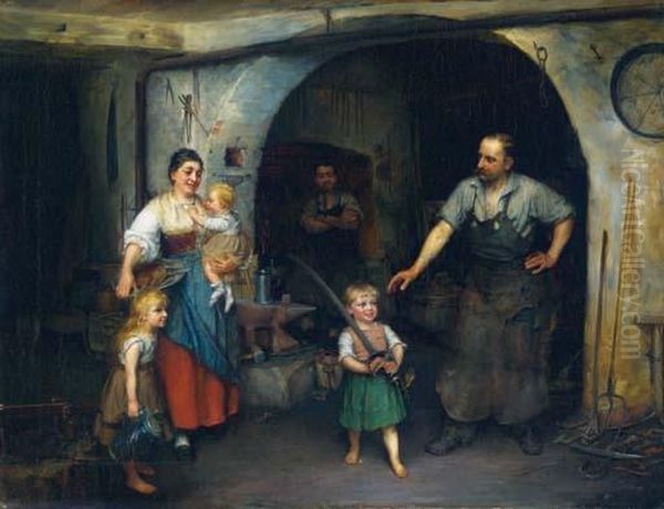 The Little Soldier Oil Painting by Heinrich Burckhardt