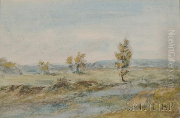 Two Landscape Views Oil Painting by Horace Robbins Burdick