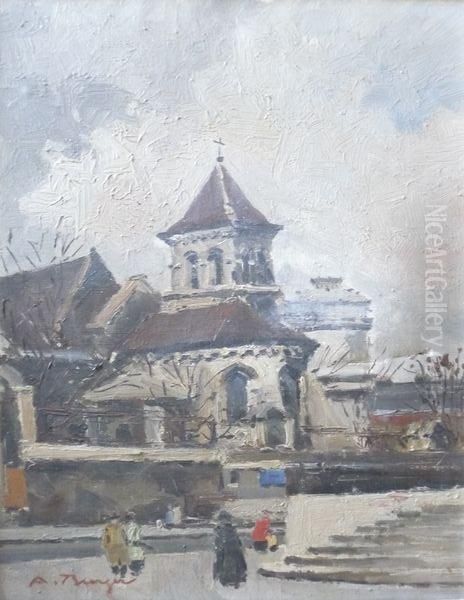 Montmartre. Le Reservoir Oil Painting by Anton Burger