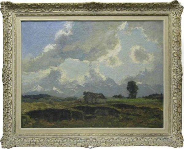 Vorgebirgslandschaft Oil Painting by Felix Burgers