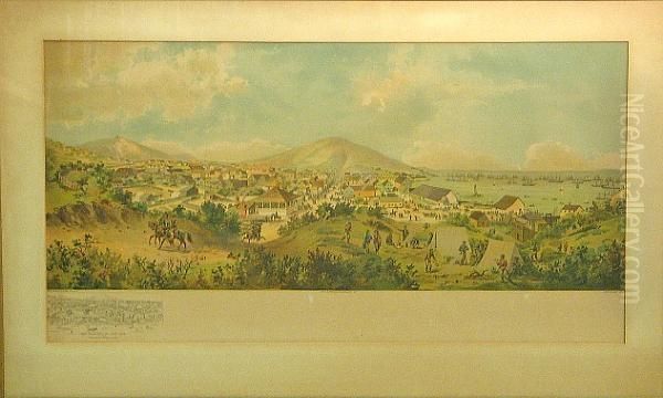 San Francisco In July 1849, 1849 Oil Painting by George H. Burgess