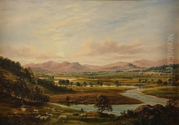 Strathearn Near Comrie Oil Painting by James G. Burgess