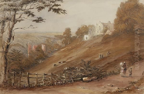 Rosslyn Castle Oil Painting by James Howard Burgess