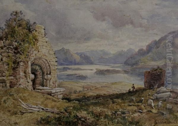 View Of Aghadoe Church Oil Painting by James Howard Burgess