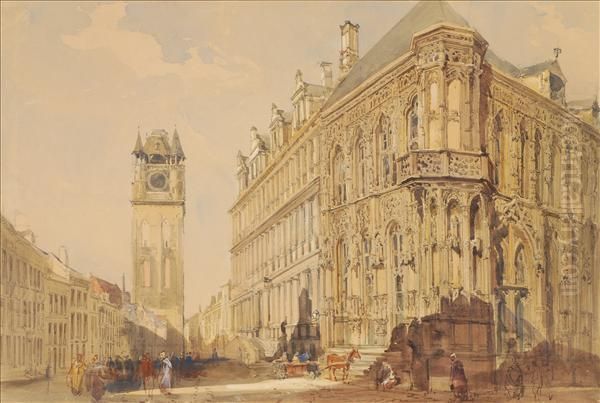 Thehotel De Ville Oil Painting by John Burgess